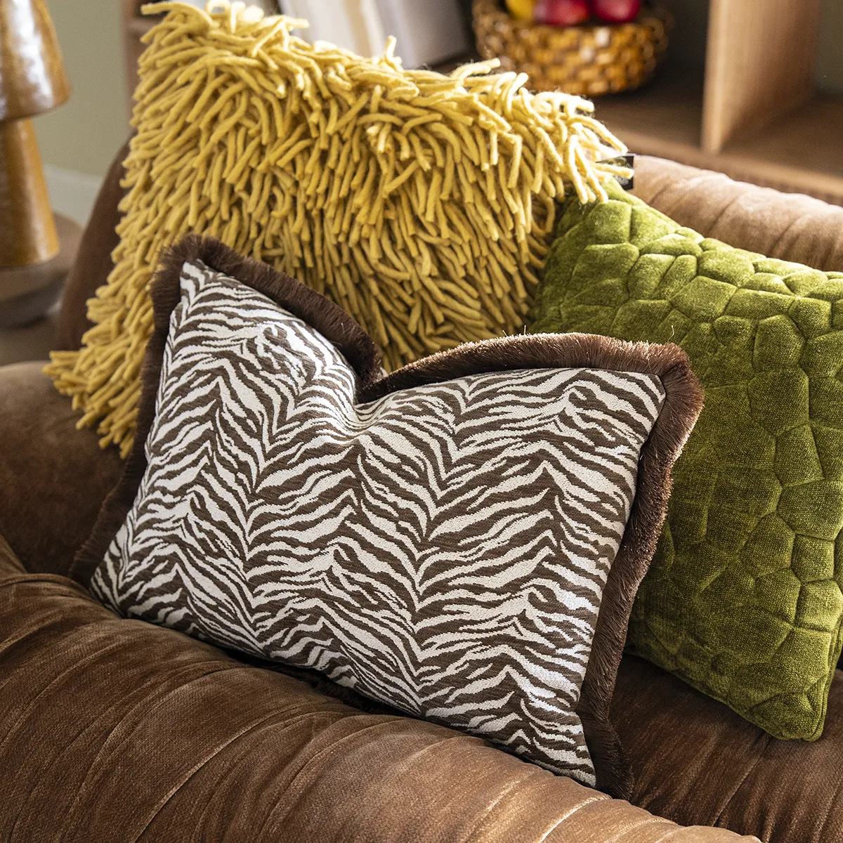 Decorative Cushion Stitch Green 45x45 cm