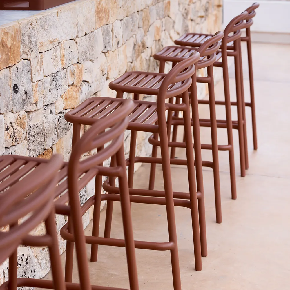 Bliss barchair, stackable Dark green, aluminium