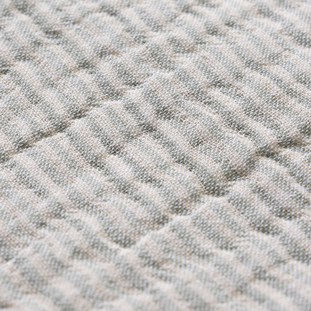 Fino Bedspread - Tea Green/Sand