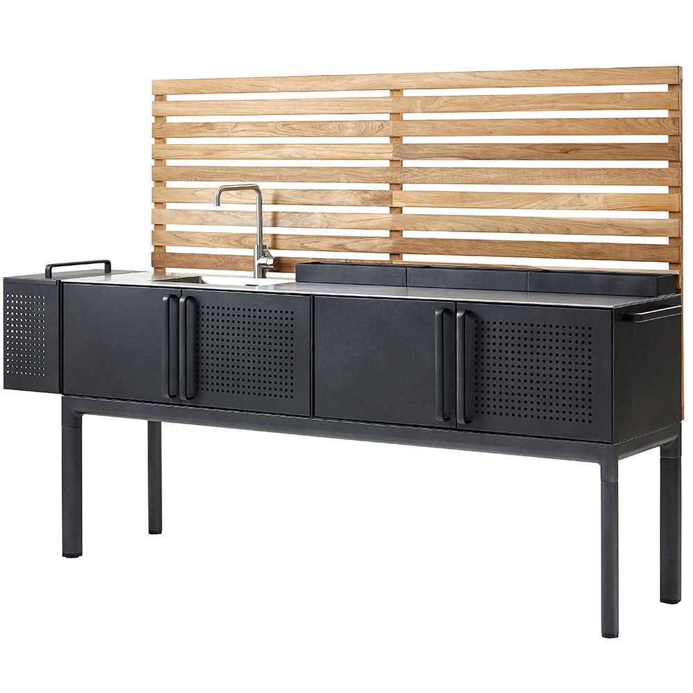 Drop Outdoor Kitchen Lava Grey Incl. Wall