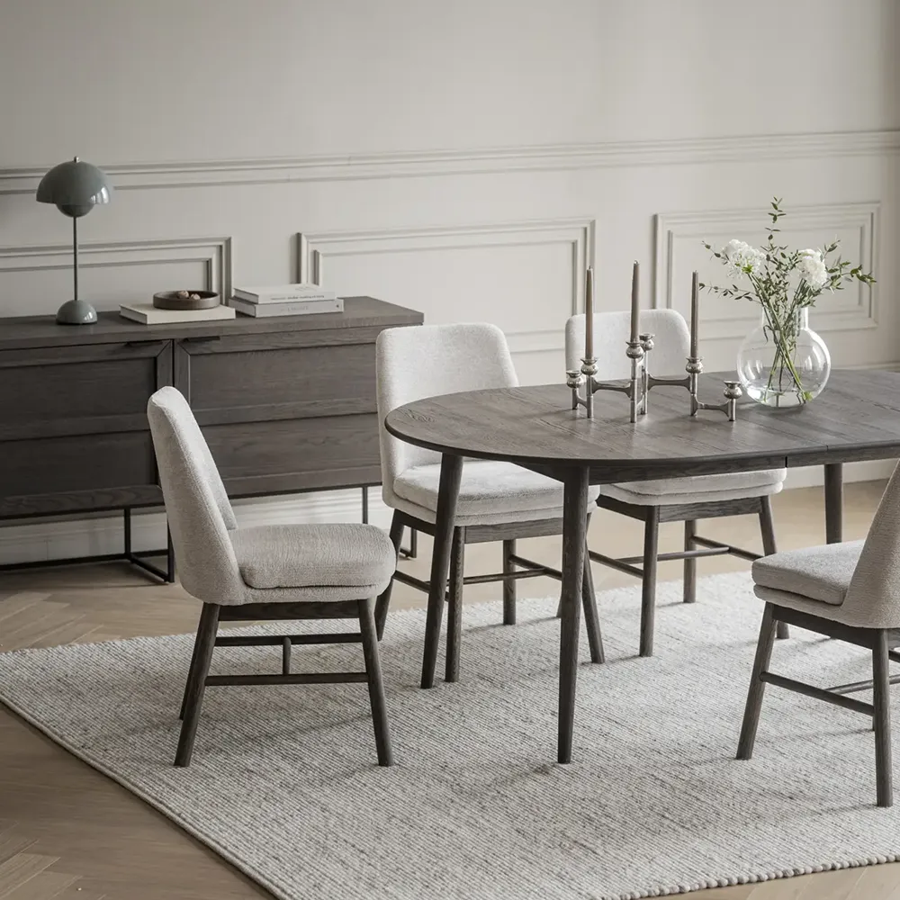 Tyler oval dining table 170-210x705 cm brown oak