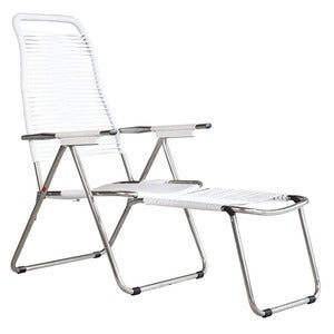 Spaghetti sun lounger white aluminium