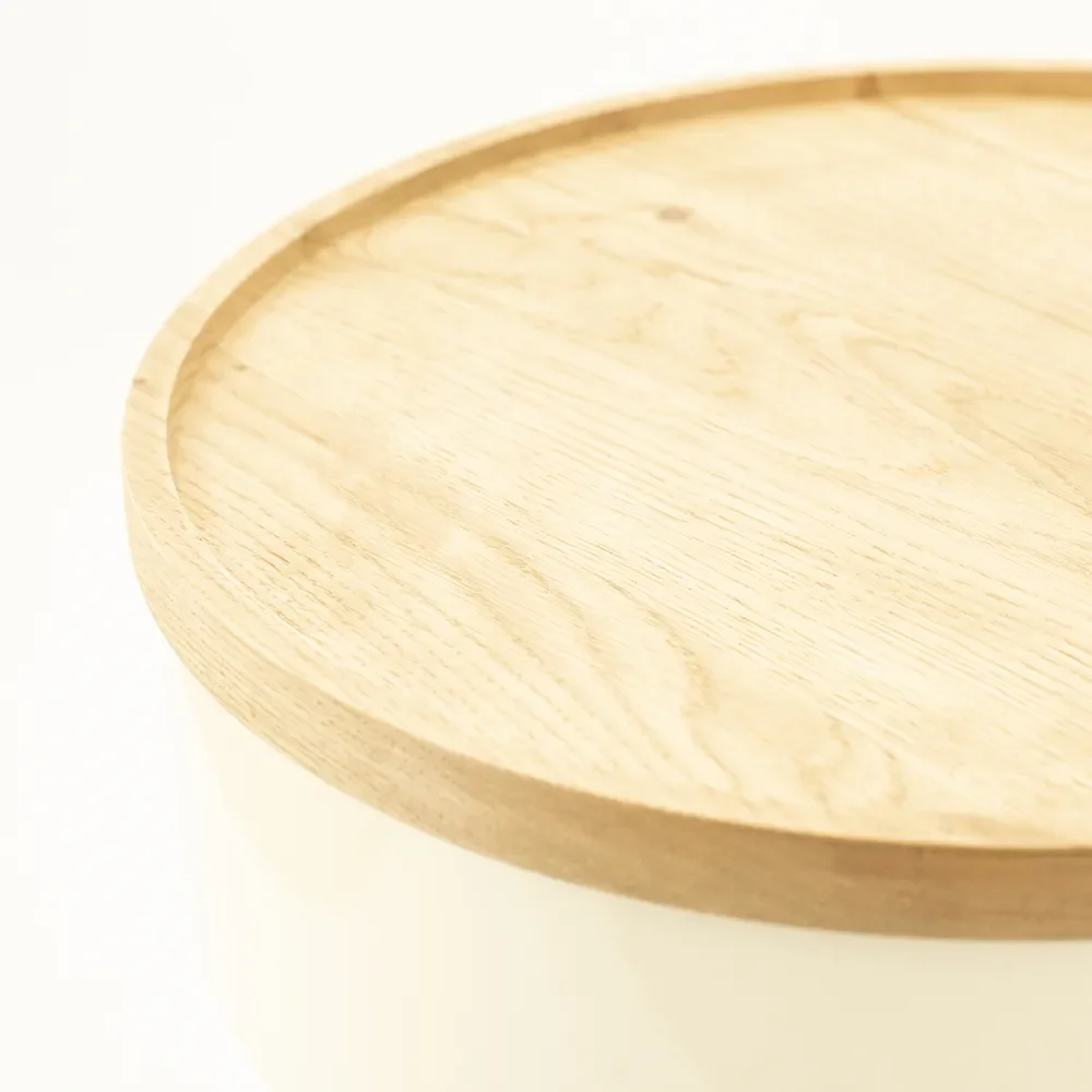 Tondo side table 37 cm beige