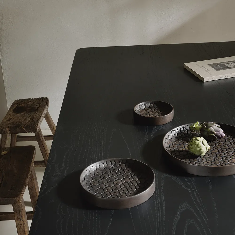 Tampa tray dark brown mahogany-Set of 3