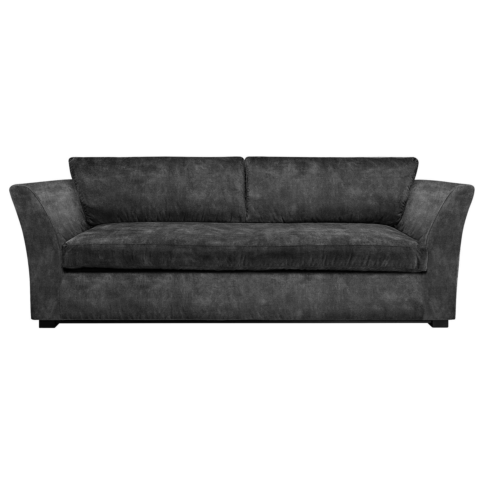 Stafford 3-Seater Sofa Velvet Dark Grey
