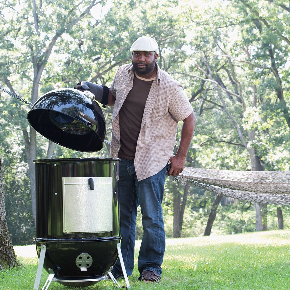 Smokey mountain cooker 57 cm black cast iron