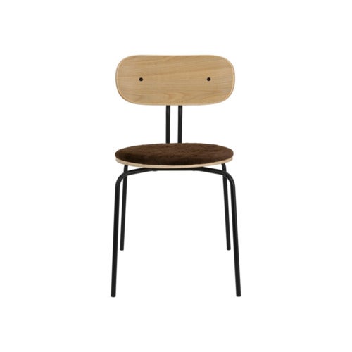 Curious Dining Chair Oak/Black Metal Teddy Brown