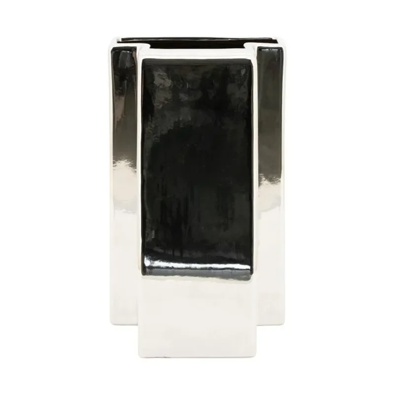 Silv 2 Vase 22x20,5x35,3 cm Earthenware Silver