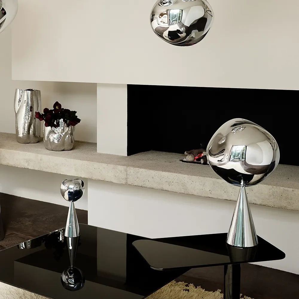 MeltTable lamp Silver/Silver LED