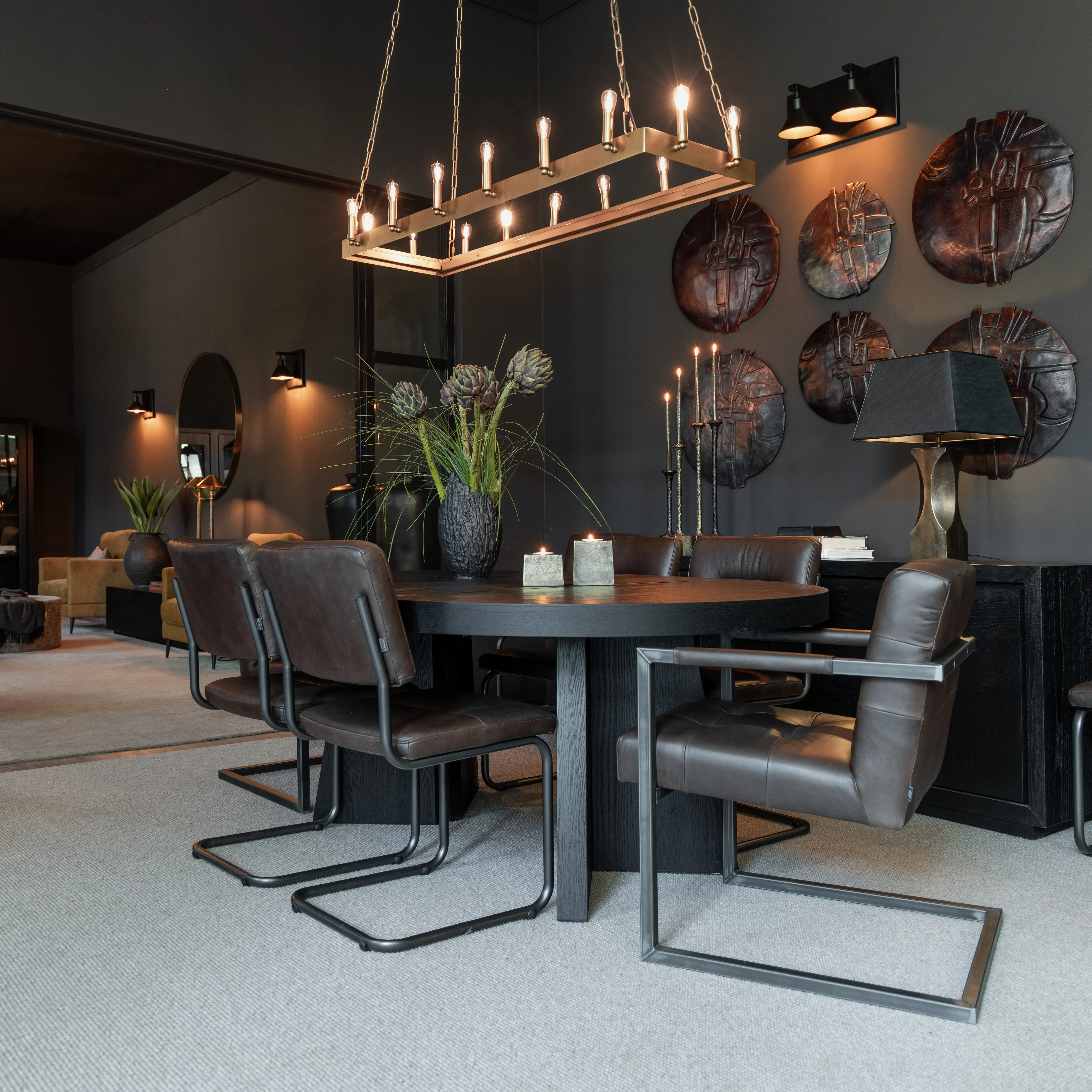 Ceiling light Crown 148x48 Cm old brass