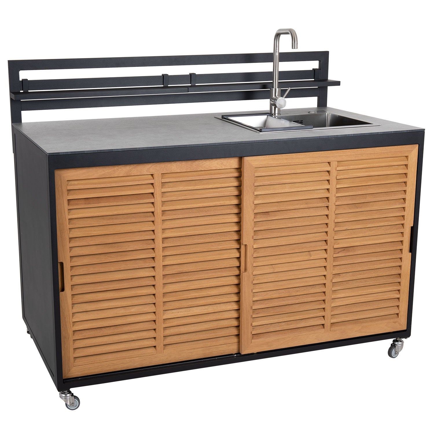 Fornax kitchen unit sink/tap black/grey