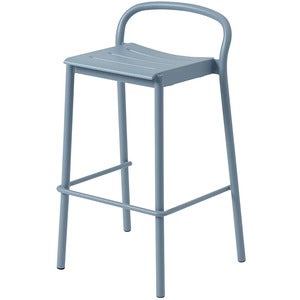 Linear Steel Bar stool Pale Blue 