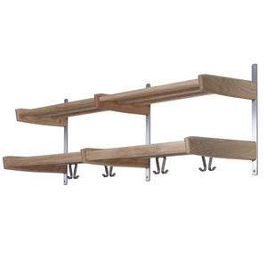 Meja Hat rack 115 cm 2 shelves White oiled Oak