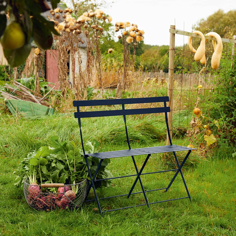 Bistro 2-seater ottoman Deep blue