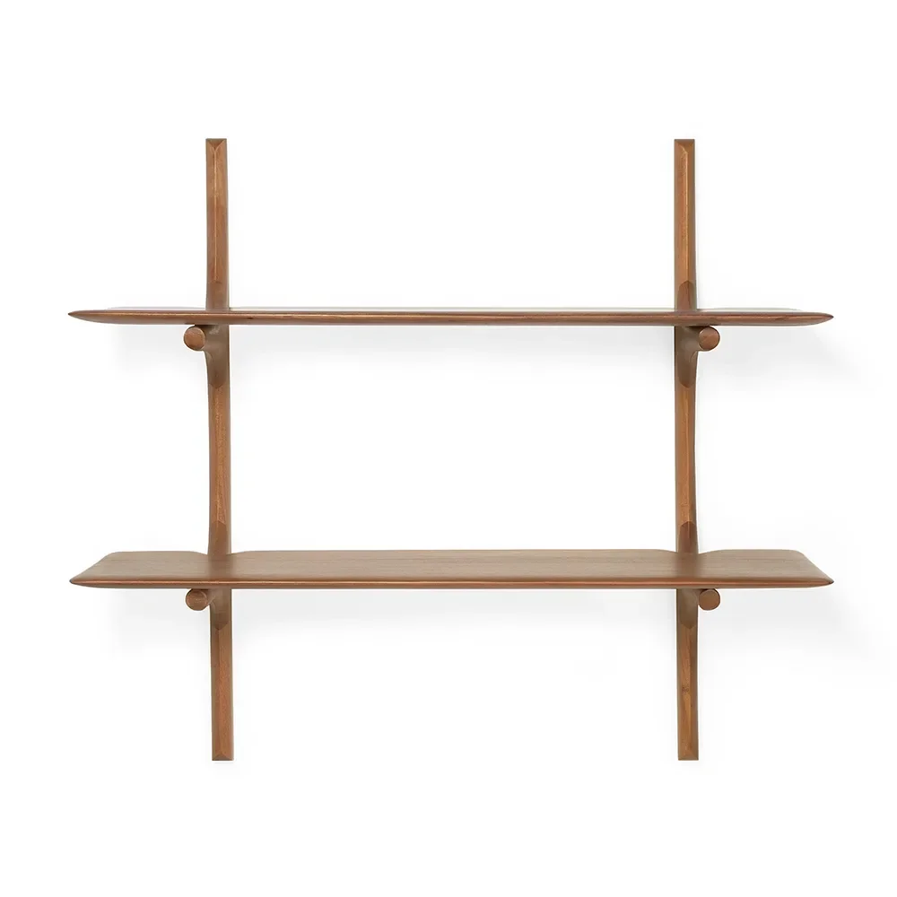 PI Wall shelf Mahogany 2 shelves
