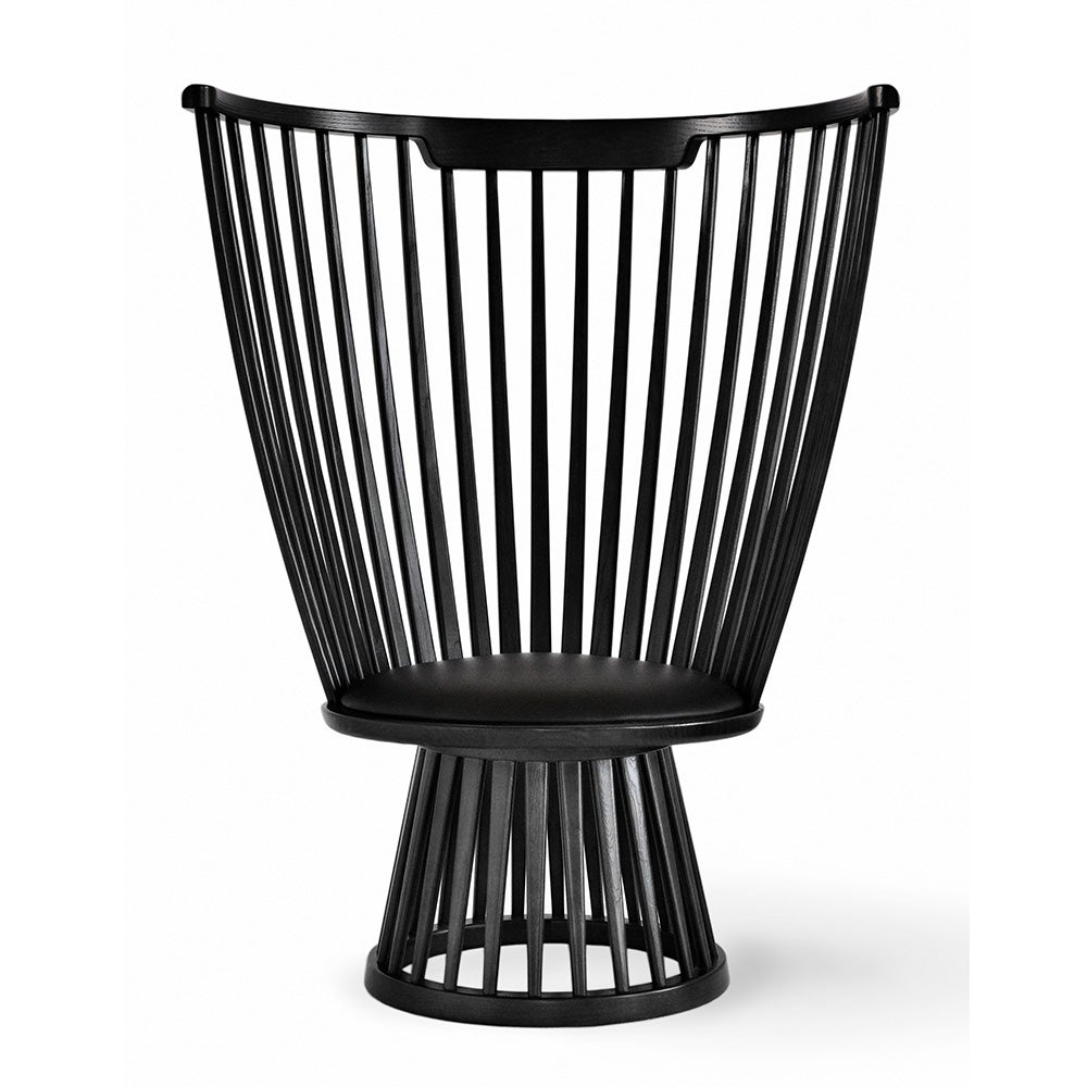 Fan Lounge Chair Black