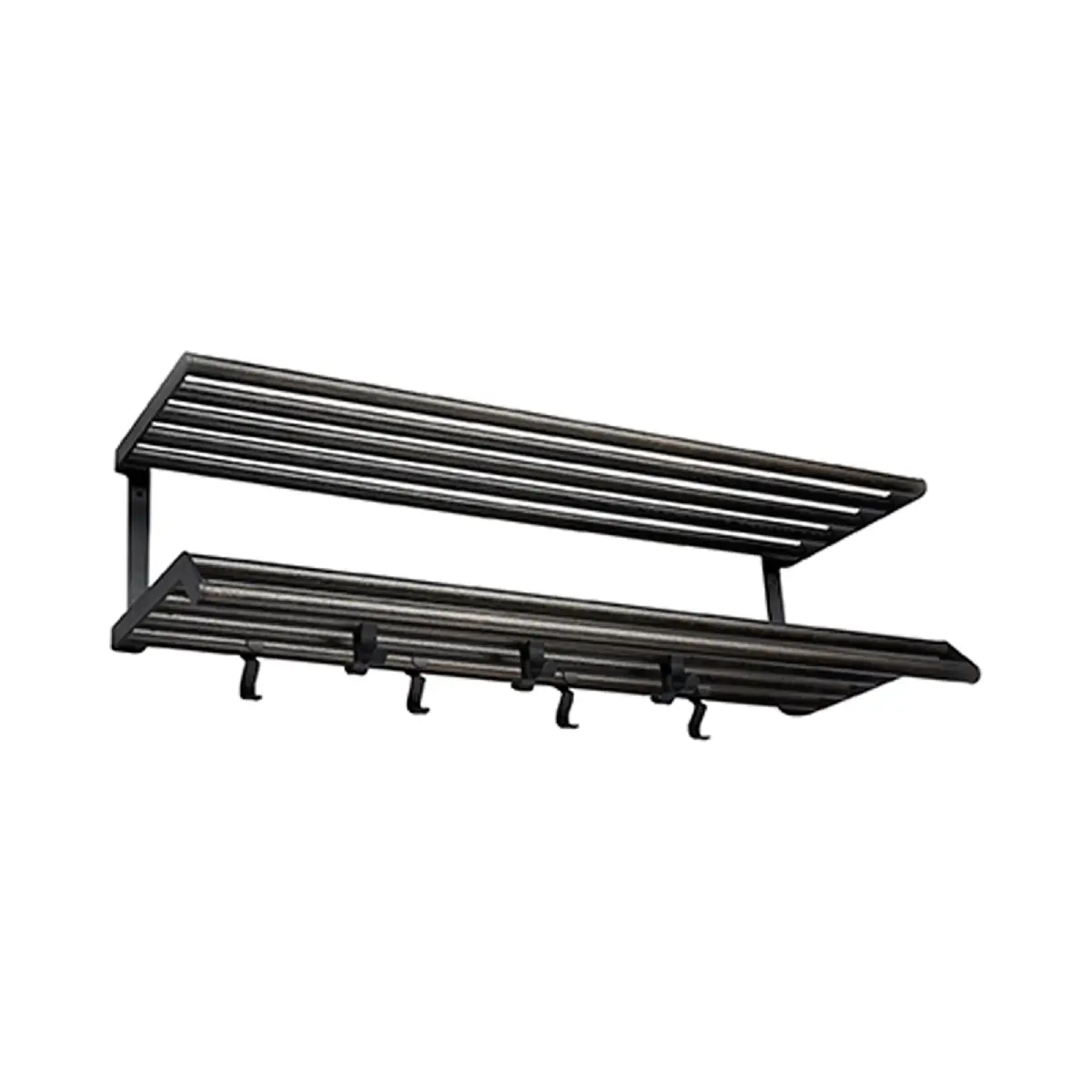 Tamburin Hat shelf 100 cm Black stained oak Black