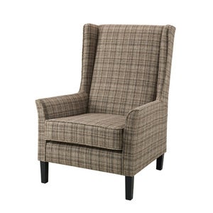 Rockwell fabric armchair-callum plaid brown