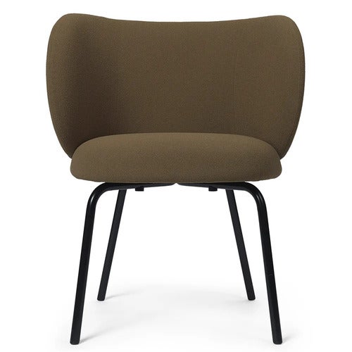 Rico Dining chair Black Grain - Caramel