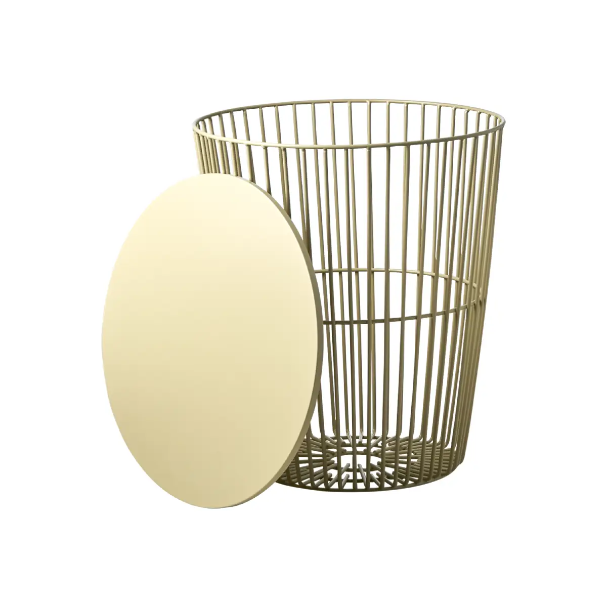 MARSTRAND Sofa table/basket Beige Ø40xH45 cm 