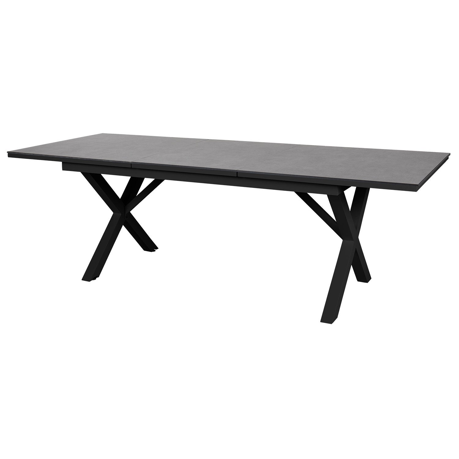 Hillmond extendable table 100x166-226 cm black/grey
