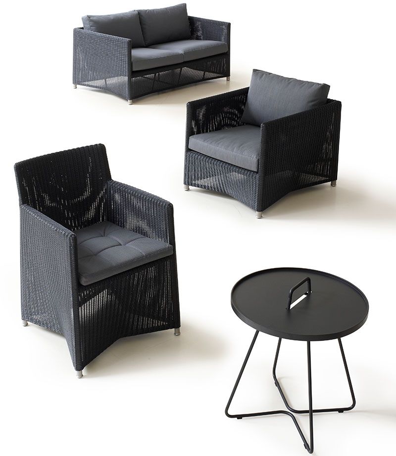 Diamond 3-seater sofa Graphite