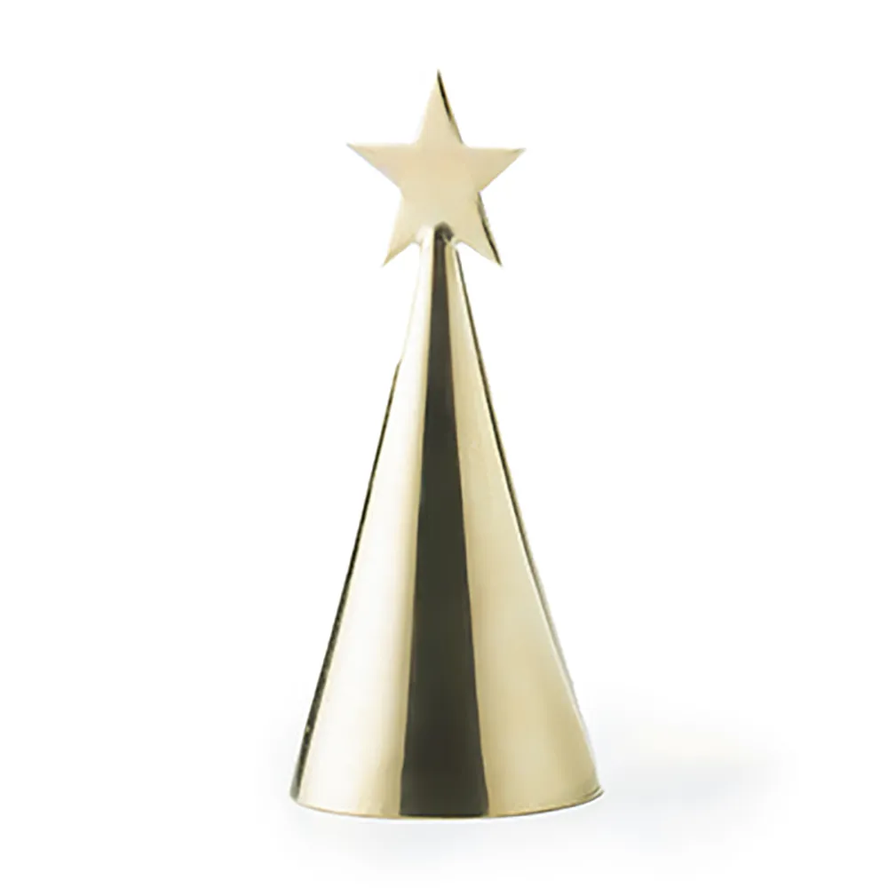 Soprano candlestick Brass and white lacquered aluminium