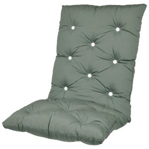 High Flock Cushion Green