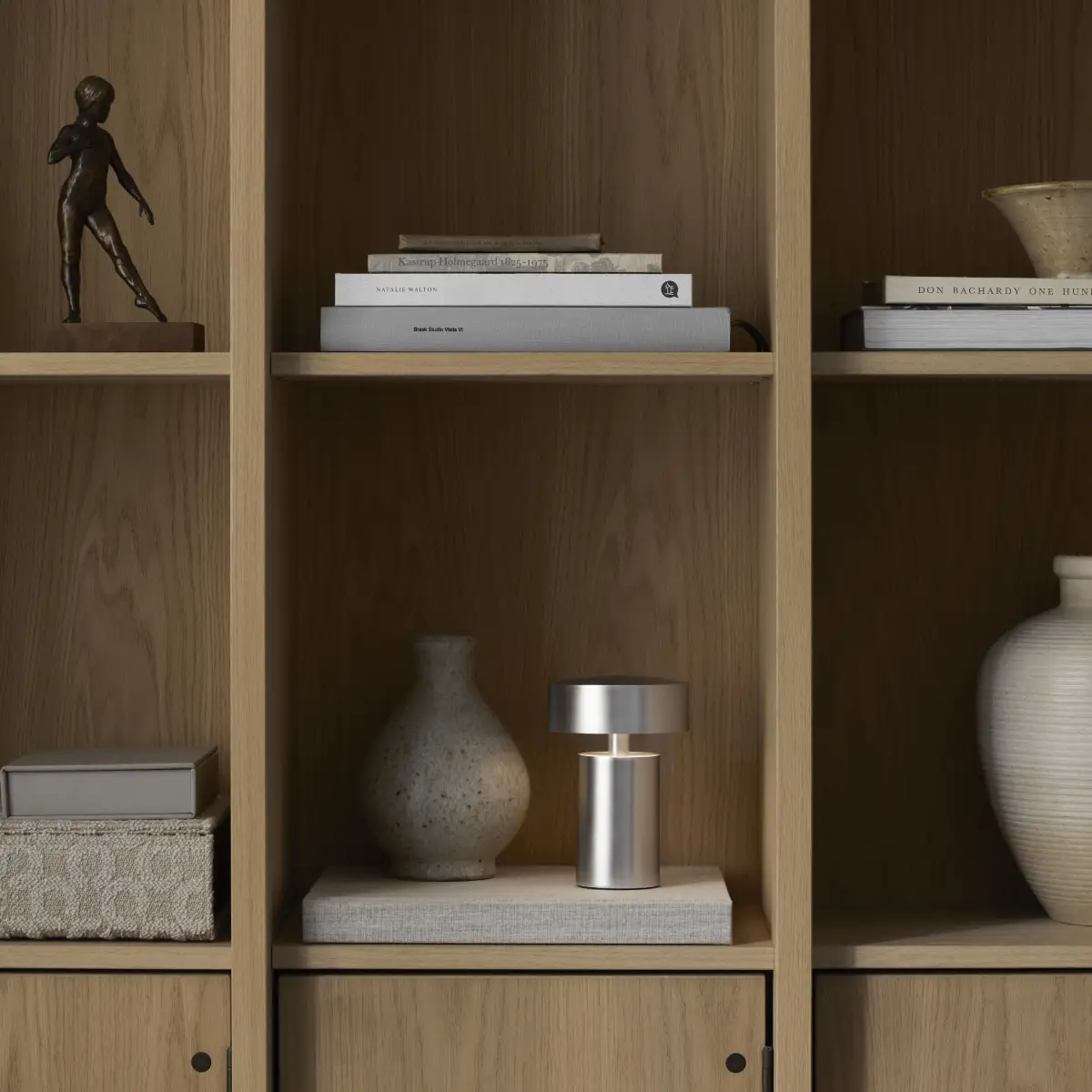 Column Portable Lamp, Brushed Aluminum