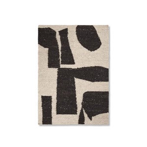 Piece Rug 140x200 cm- Off-white/Coffee
