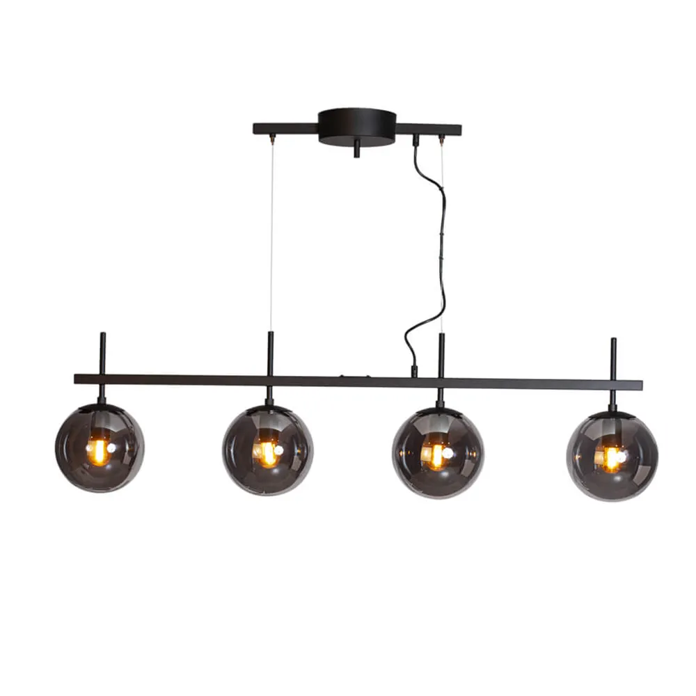 Boyle ceiling light 4 lights Smoke grey