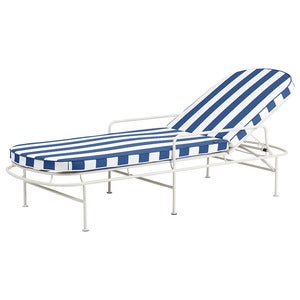 Arts sun lounger Soft White / Blue Stripes