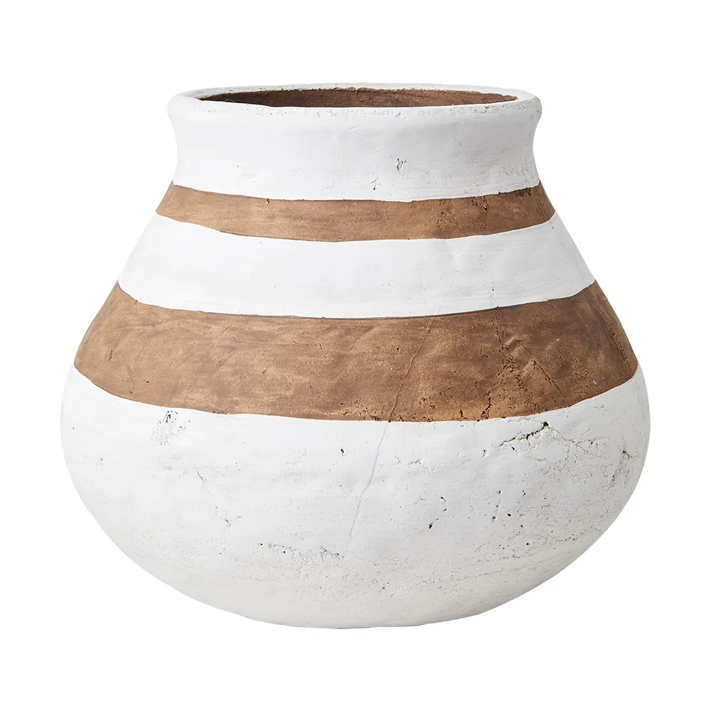CAMILLE Pot M White/brown