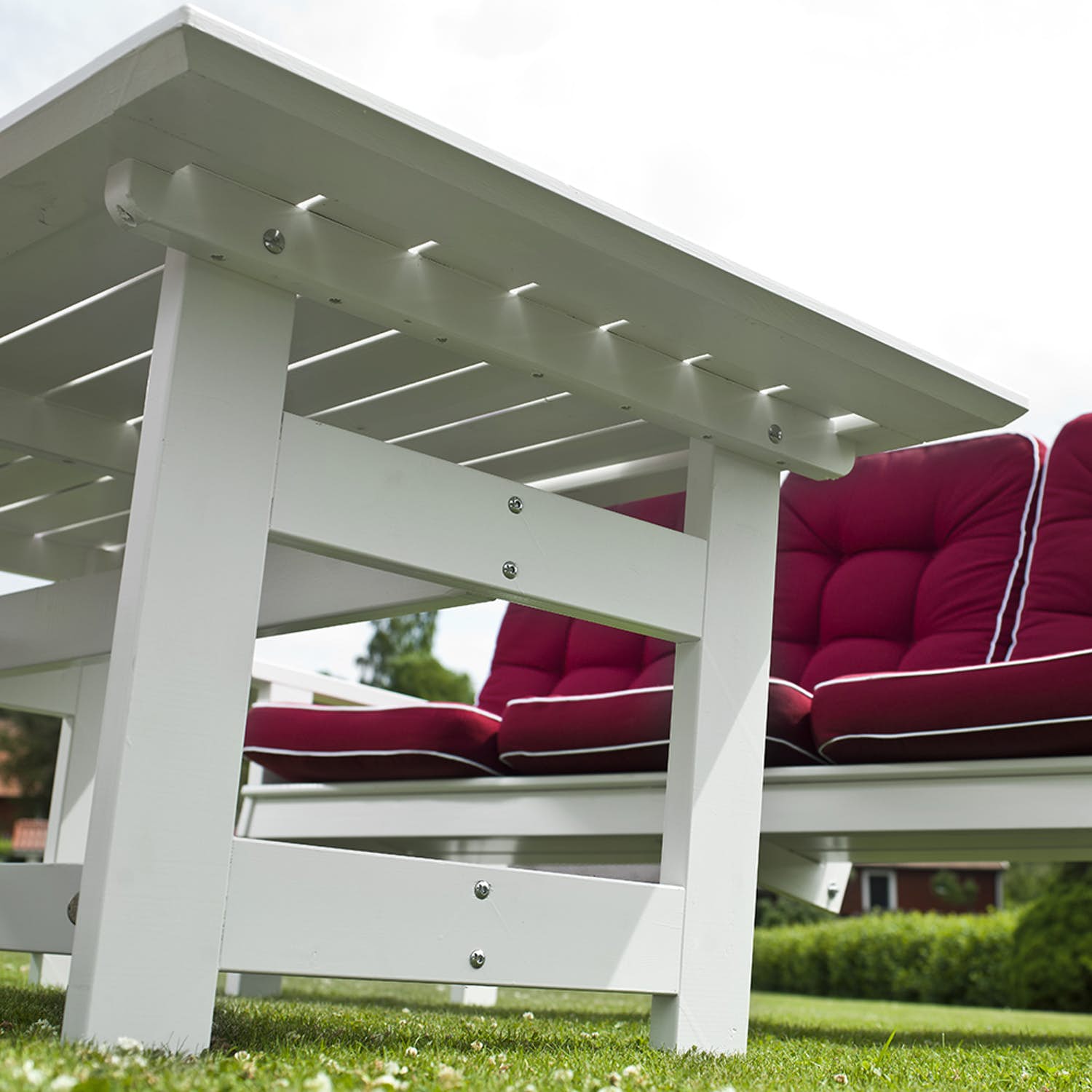 Herrgård Table 90X165X66 Cm White Glaze 