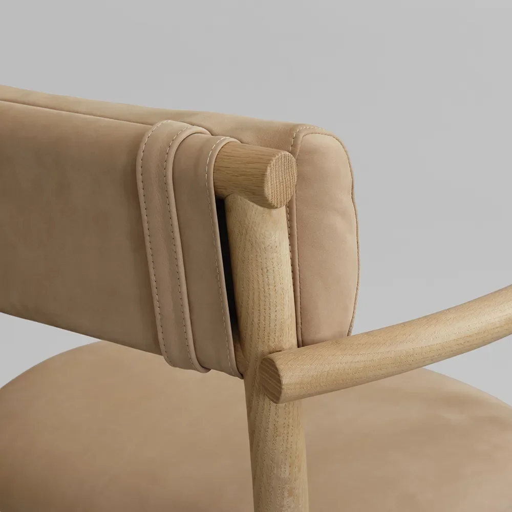 Nama Dining Chair, Armrest - Nubuck
