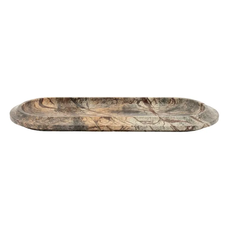 Ovalis 45x18x3 cm Marble Brown