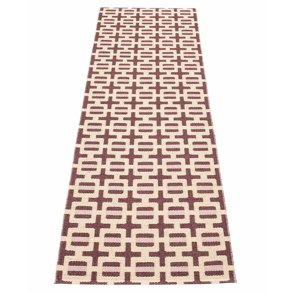 Tom rug Burgundy/Cream/Pale Rose 70 x 240 cm