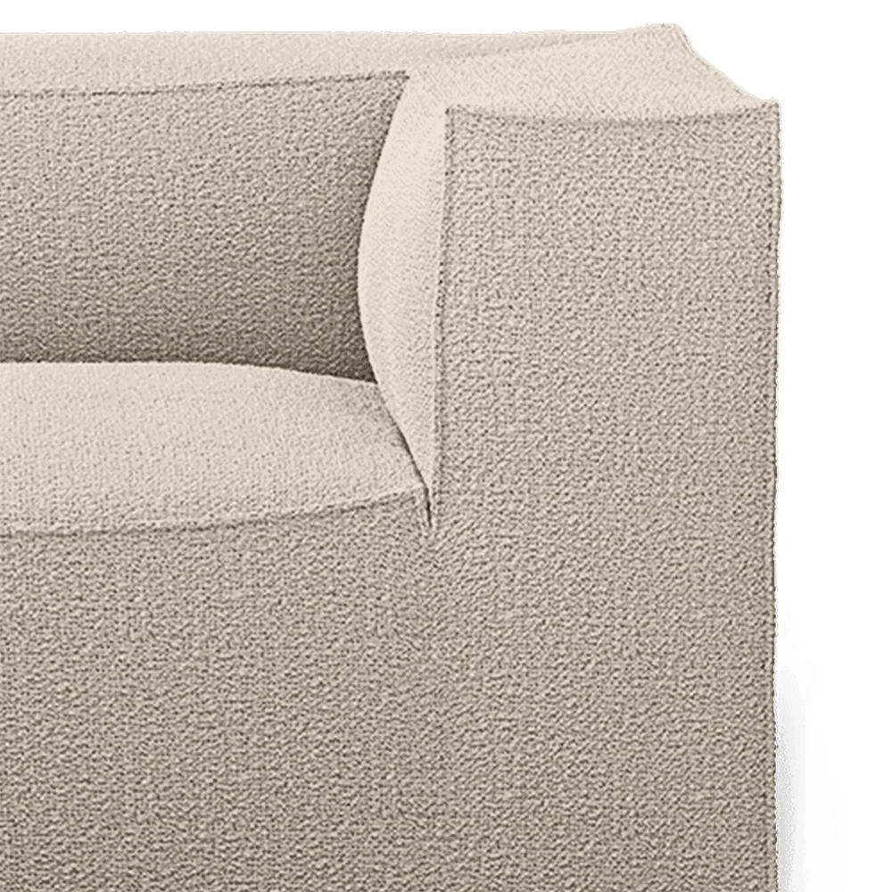 Catena Sofa Armrest Right L401 - Wool Boucle - Natural