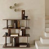 Irregular Shelf lacquered Teak 112 x 37 x 115 cm