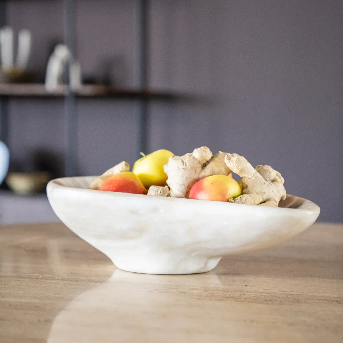 Marble Bowl Grigio L 43 cm