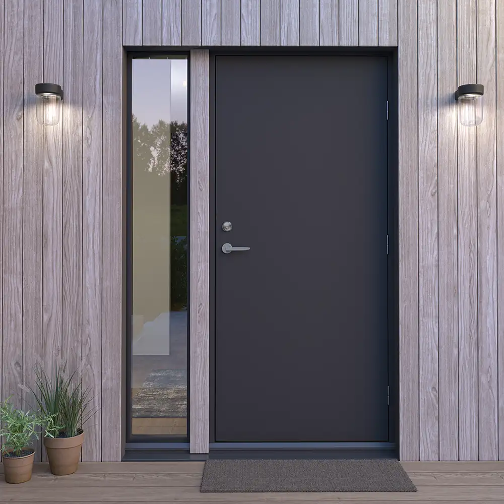 Moon wall light IP44 black structure LED