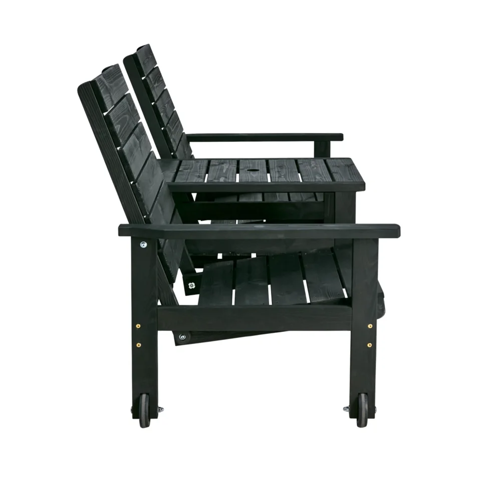 YOU and ME 2-seater sofa Black