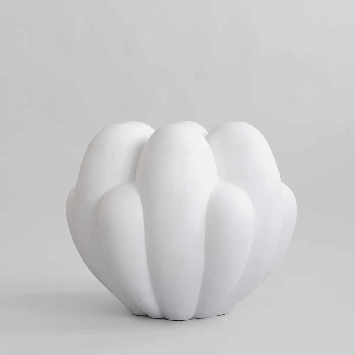 Handmade Vase Bloom Big Bone White H44 cm