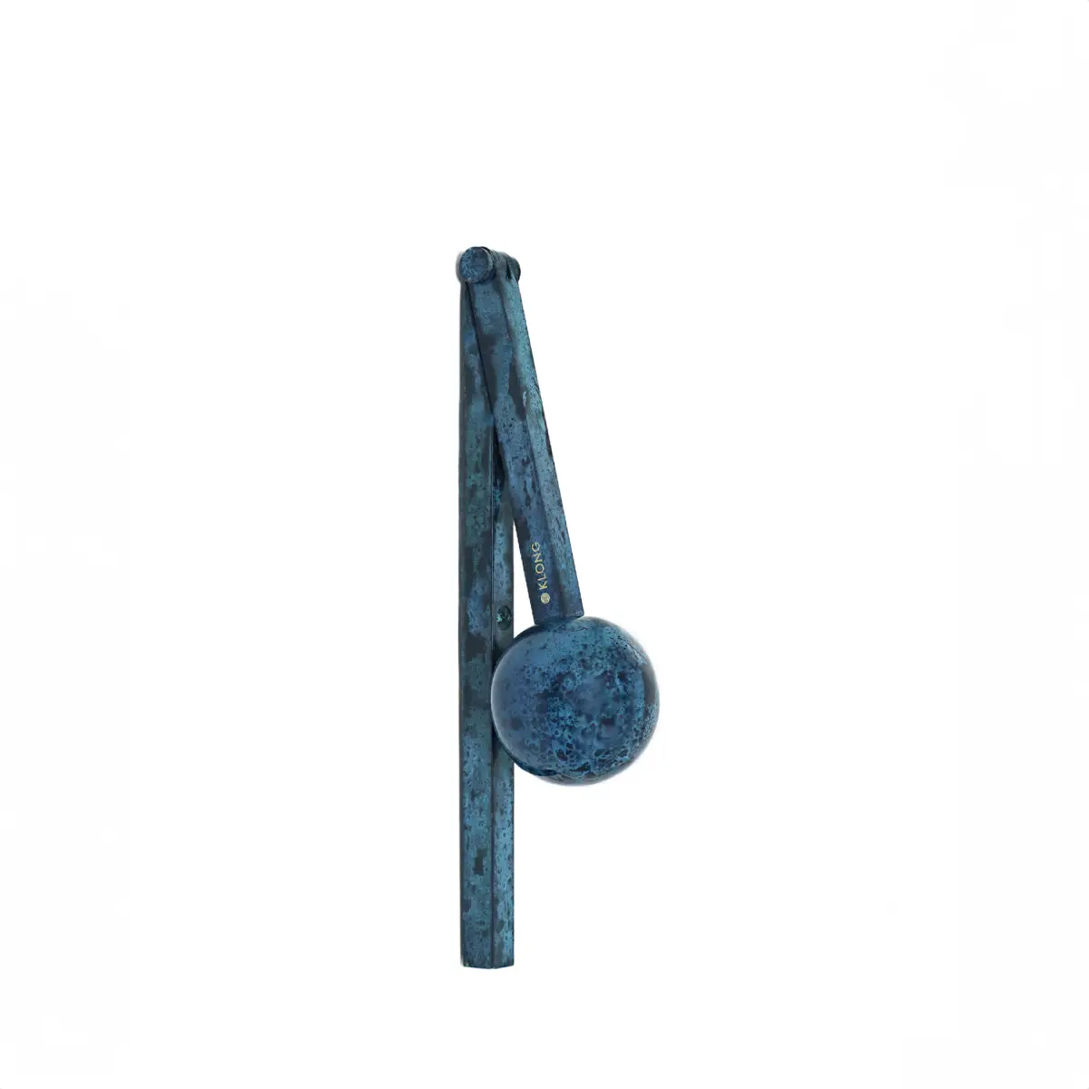 Klonk door knocker blue oxidized brass
