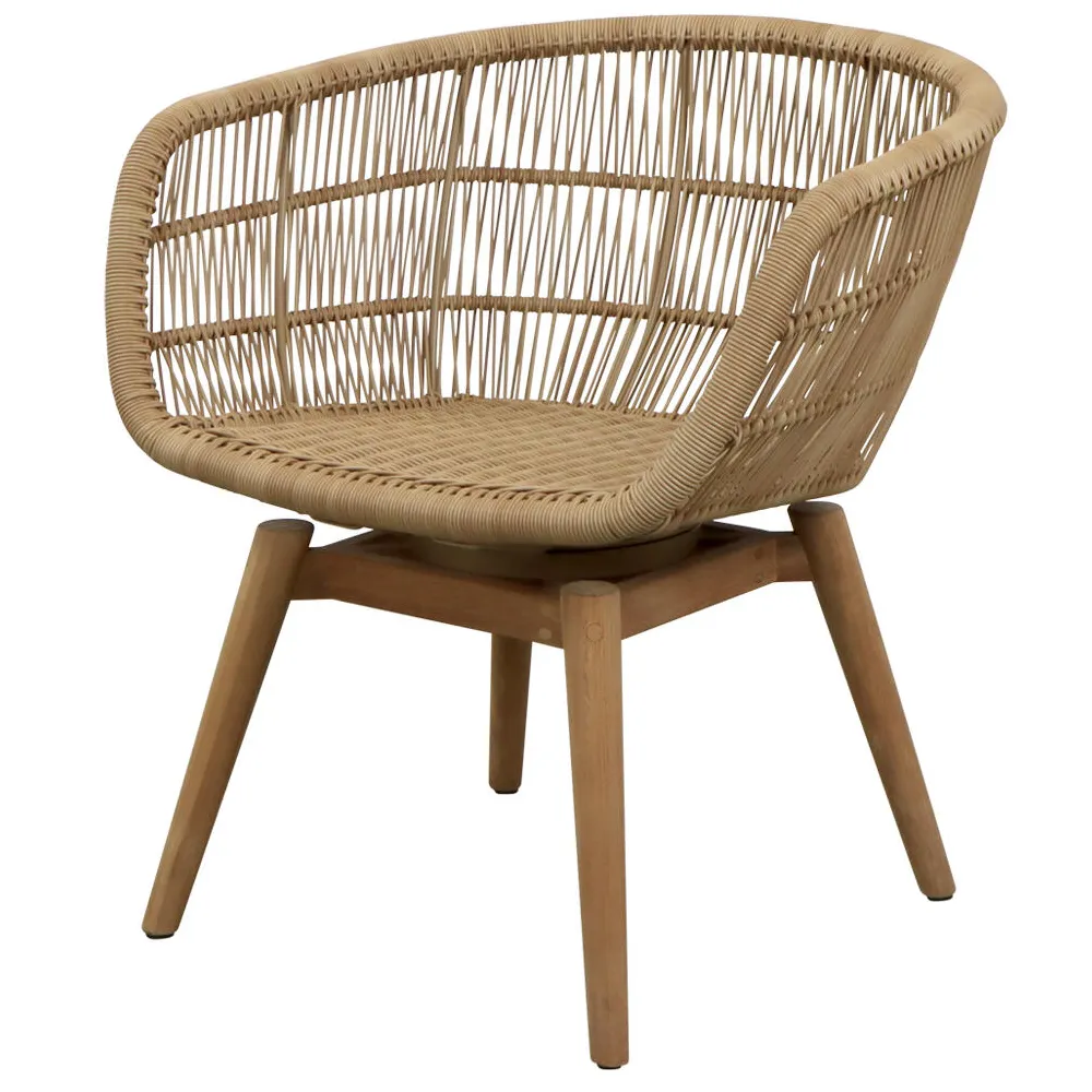 Stay chair w/teak swivel Natural