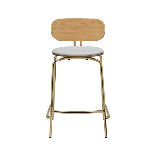 Curious Low Bar Stool Oak/Black Sterling