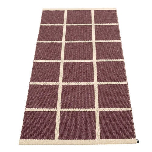 Woven Rug Criss Burgundy 70x150 cm