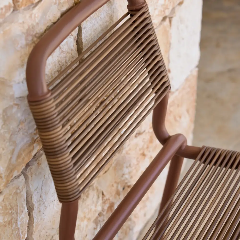 Al Dente chair, stackable m/desert red Weave Desert red
