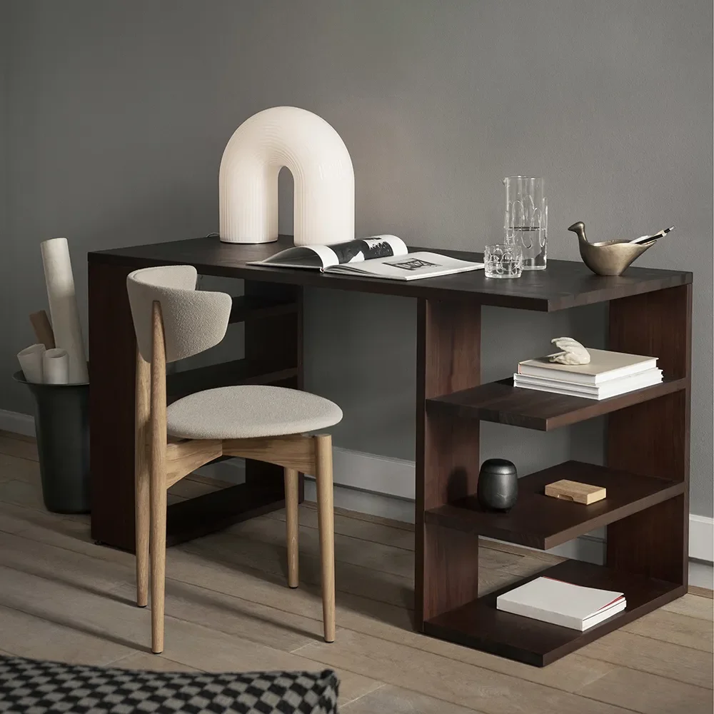 Edre Desk - Dark Stained Pine