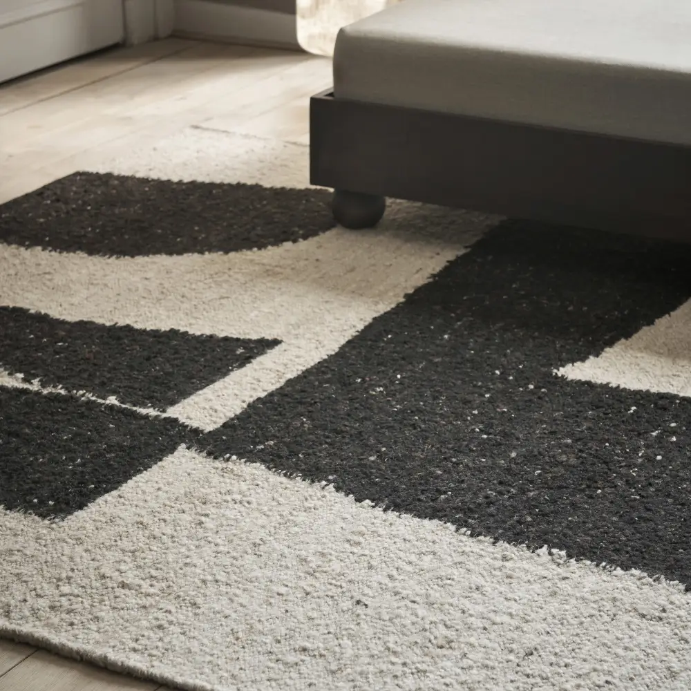 Piece Rug 200x300 cm - Off-white/Coffee